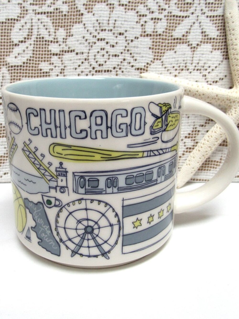 STARBUCKS COFFEE MUG Chicago Been There Series 14 oz. Lake Michigan 2019 Windy